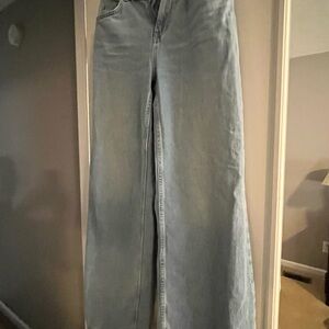 Zara Light Blue Flare/Wide Leg Jeans
